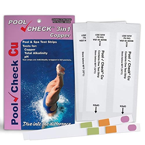 Industrial Test Systems Pool Check 3-in-1 Copper, Alkalinity, and pH Test Strips 10-Pack: $7.17