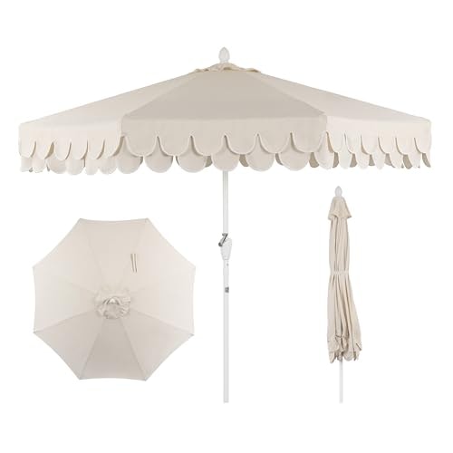 Jonathan Y 9-Foot Scalloped Market Patio Umbrella: $144.62 Jonathan Y 9-Foot Scalloped Market Patio Umbrella: $144.62