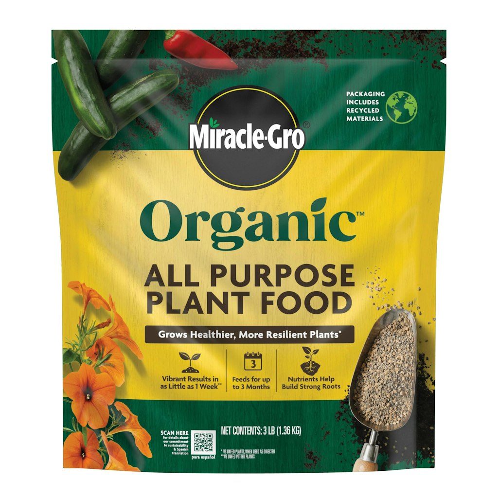 Miracle-Gro Organic All Purpose Plant Food, 3 lb.: $6.96