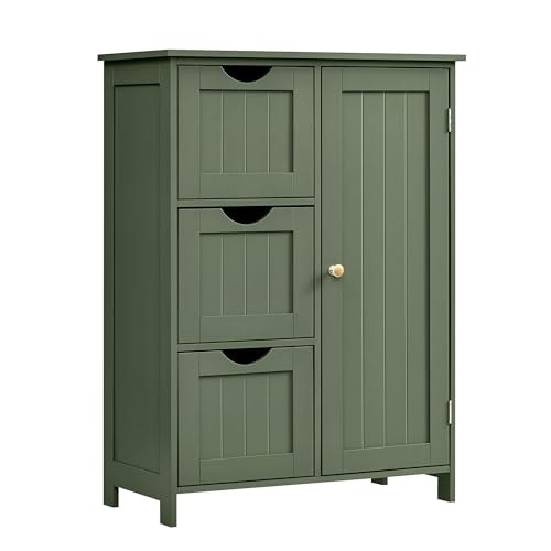 Vasagle 3-Drawer Bathroom Floor Storage Cabinet: $67.99