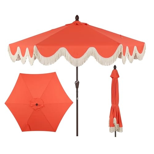 Jonathan Y 9-Foot Scalloped Market Patio Umbrella: $156.09 Jonathan Y 9-Foot Scalloped Market Patio Umbrella: $156.09