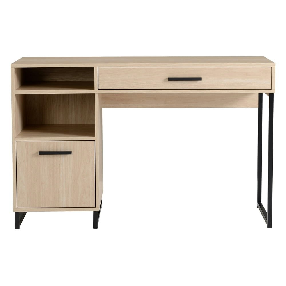 Mainstays Wood and Metal Writing Desk with Drawer and Door: $75.60 Mainstays Wood and Metal Writing Desk with Drawer and Door: $75.60
