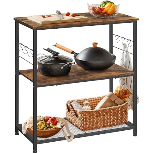 Vasagle 3-Tier Kitchen Island with 6 Hooks: $47.59 Vasagle 3-Tier Kitchen Island with 6 Hooks: $47.59