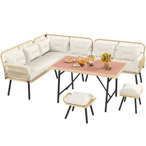 Yitahome 9-Piece Rattan Patio Furniture Set: $424.99