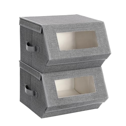 Songmics Stackable Storage Bins 2-Pack: $23.97