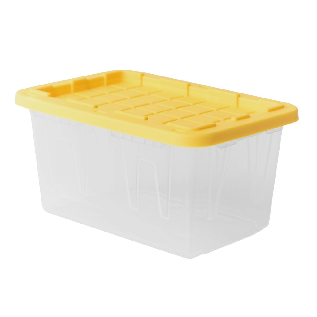 Project Source Teeny Commander X-Small Clear Stackable Tote w/ Standard Snap Lid: $1.98