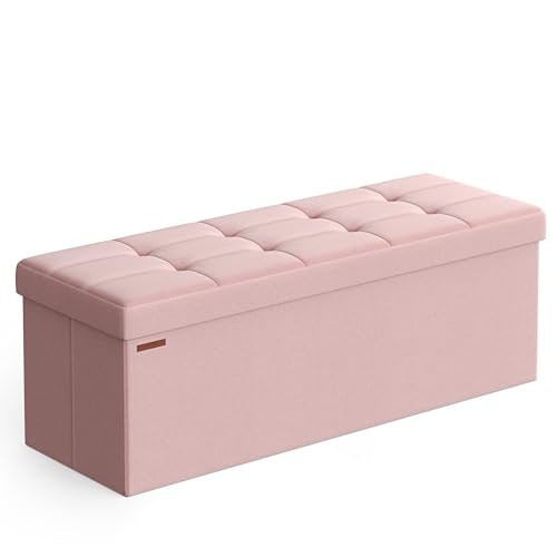 Songmics 43.3-Inch Folding Storage Ottoman Bench: $42.49 Songmics 43.3-Inch Folding Storage Ottoman Bench: $42.49