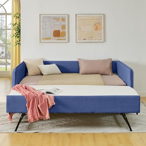 Keiki Full-Size Tufted Upholstery Daybed with Extendable Trundle: $339.92