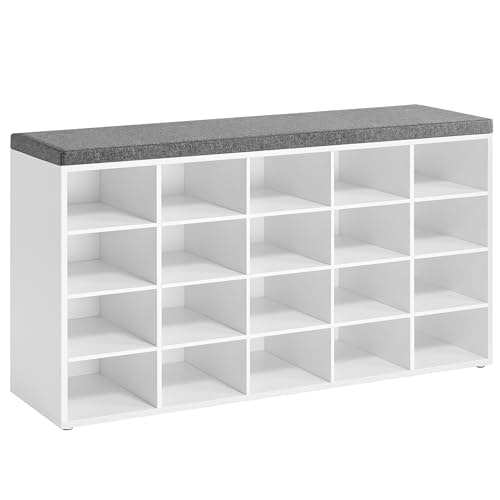 Vasagle 20-Compartment Shoe Bench with Cushion: $93.48 Vasagle 20-Compartment Shoe Bench with Cushion: $93.48