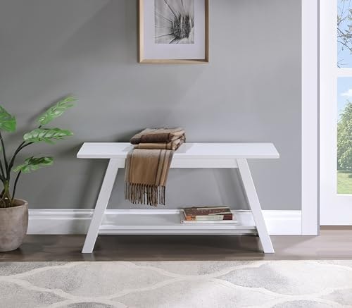 Roundhill Furniture Elyz 36-Inch Solid Wood Bench with Shelf: $48.03 Roundhill Furniture Elyz 36-Inch Solid Wood Bench with Shelf: $48.03