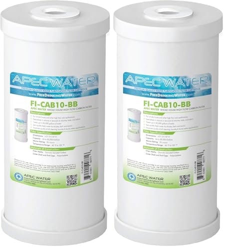 APEC Water Systems 10-Inch Whole House High Flow Carbon Water Filter 2-Pack: $103.98 APEC Water Systems 10-Inch Whole House High Flow Carbon Water Filter 2-Pack: $103.98