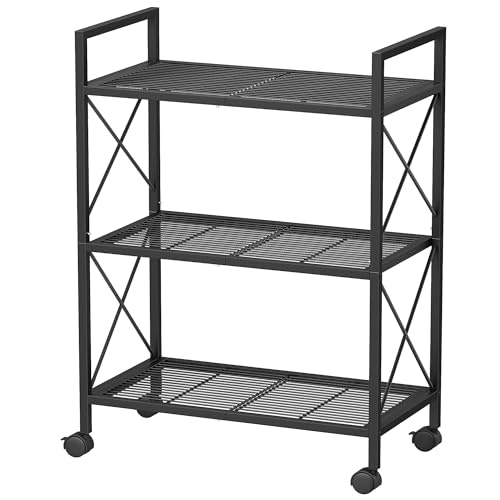 Songmics 3-Tier Rolling Steel Mesh Storage Rack: $29.99 Songmics 3-Tier Rolling Steel Mesh Storage Rack: $29.99