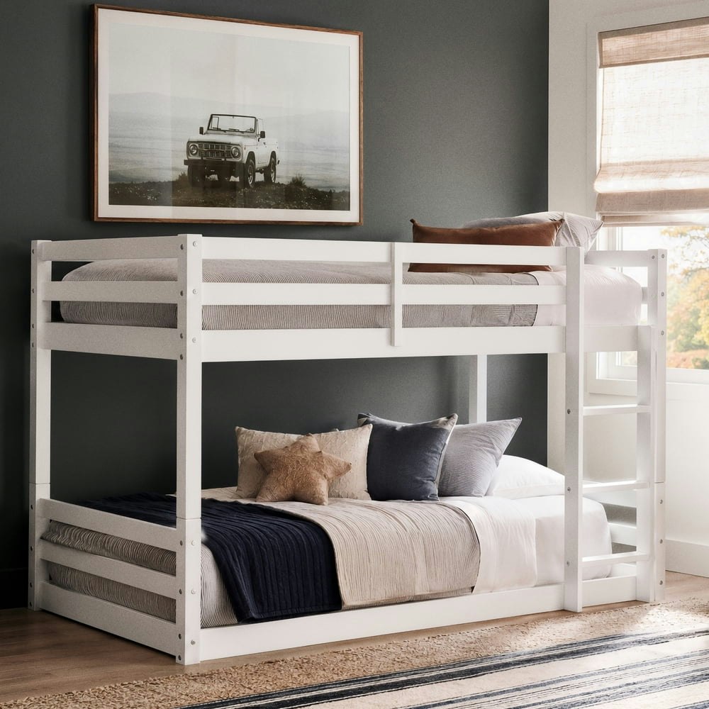 Campbell Twin Over Twin Floor Bunk Bed: $199 Campbell Twin Over Twin Floor Bunk Bed: $199