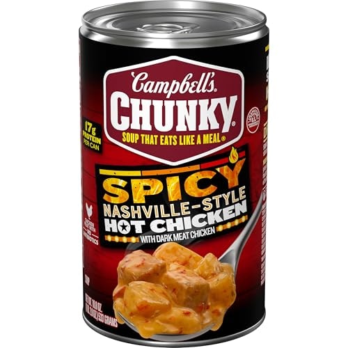 Campbell’s Chunky Spicy Nashville-Style Hot Chicken Soup 18.8-oz. Can: $2.36 Campbell’s Chunky Spicy Nashville-Style Hot Chicken Soup 18.8-oz. Can: $2.36