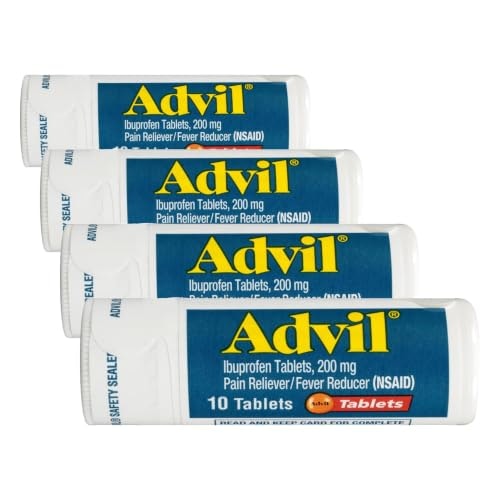 Advil 200mg Ibuprofen Pain Reliever 10-Tablet 4-Pack: $7.04