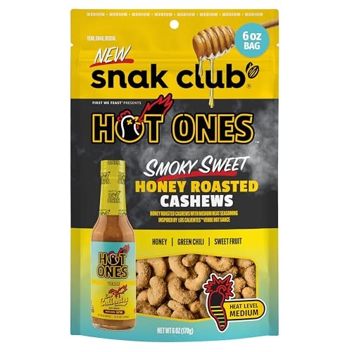Snak Club x Hot Ones Honey Roasted Cashews 6-oz. Bag: $6.68 Snak Club x Hot Ones Honey Roasted Cashews 6-oz. Bag: $6.68