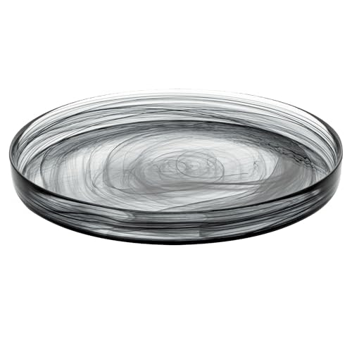 Restaurantware 11-Inch Round Black Glass Alabaster Plate: $37.82 Restaurantware 11-Inch Round Black Glass Alabaster Plate: $37.82