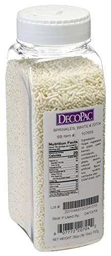 DecoPac 26oz White Sprinkles: $10.23 DecoPac 26oz White Sprinkles: $10.23