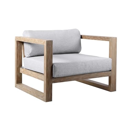Armen Living Paradise Outdoor Wood Lounge Chair: $295.70