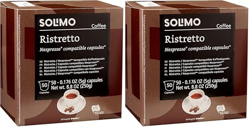 Solimo Ristretto Dark Roast Coffee Capsules 100-Pack: $34.86 Solimo Ristretto Dark Roast Coffee Capsules 100-Pack: $34.86