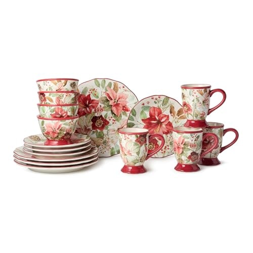 Winter Blooms 16-Piece Dinnerware Set: $93.23