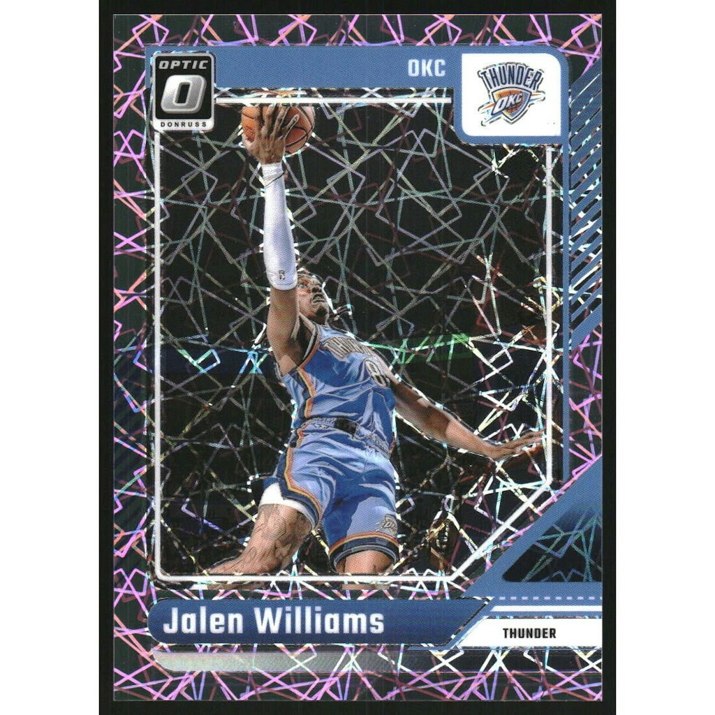2024-25 Donruss Optic Jalen Williams Pink Velocity Card: $17.50 2024-25 Donruss Optic Jalen Williams Pink Velocity Card: $17.50