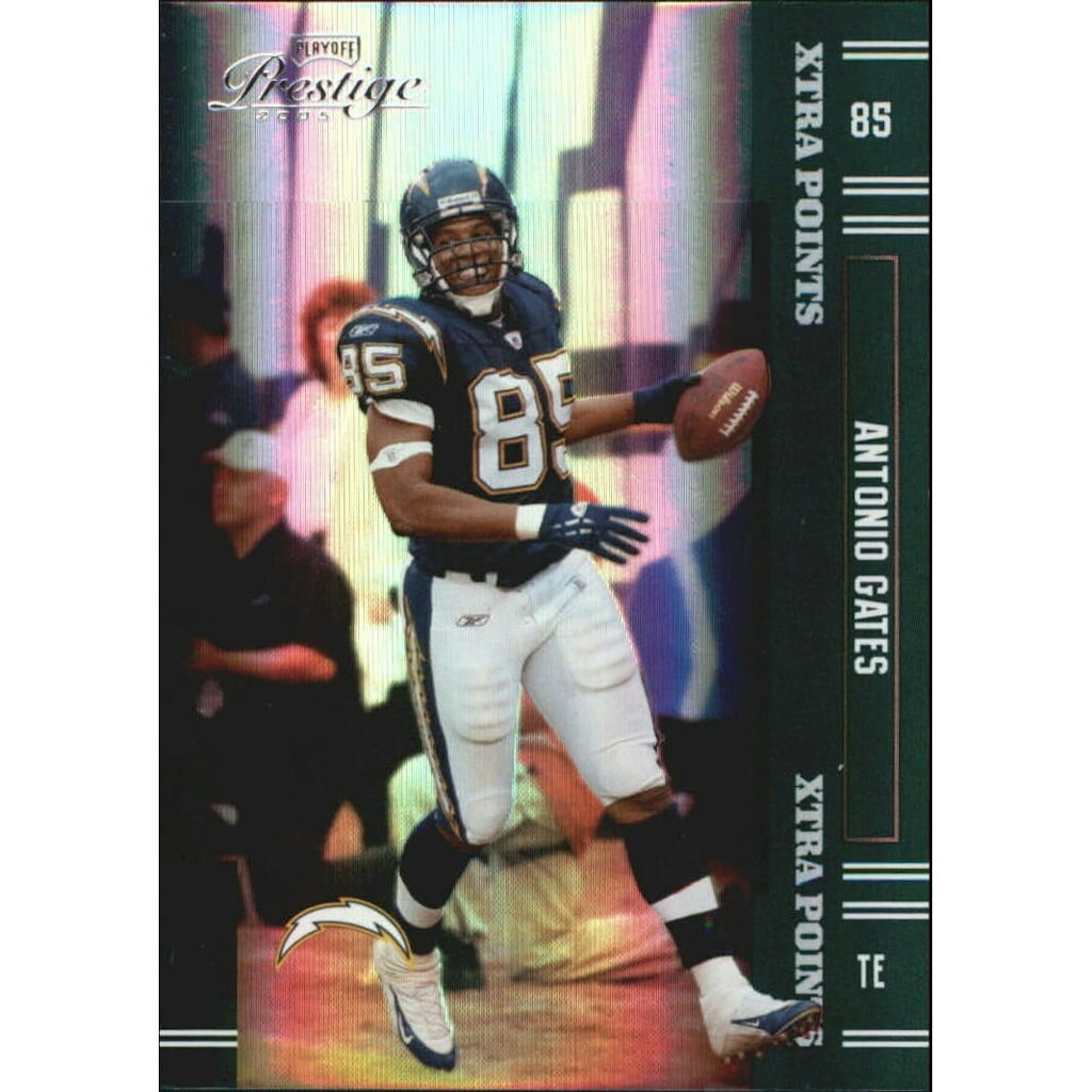 2005 Playoff Prestige Xtra Points Green Antonio Gates Trading Card: $10.80 2005 Playoff Prestige Xtra Points Green Antonio Gates Trading Card: $10.80