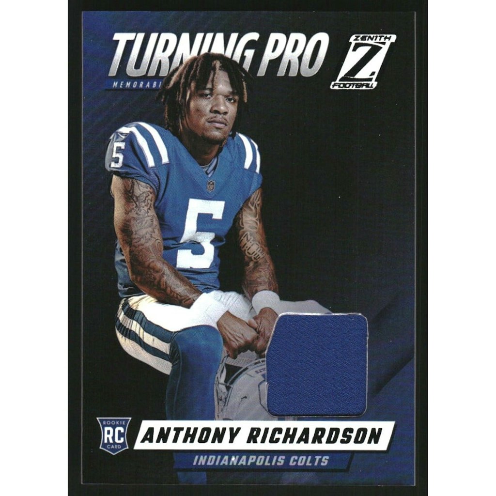 2023 Zenith Anthony Richardson Turning Pro Memorabilia Card #18: $18 2023 Zenith Anthony Richardson Turning Pro Memorabilia Card #18: $18