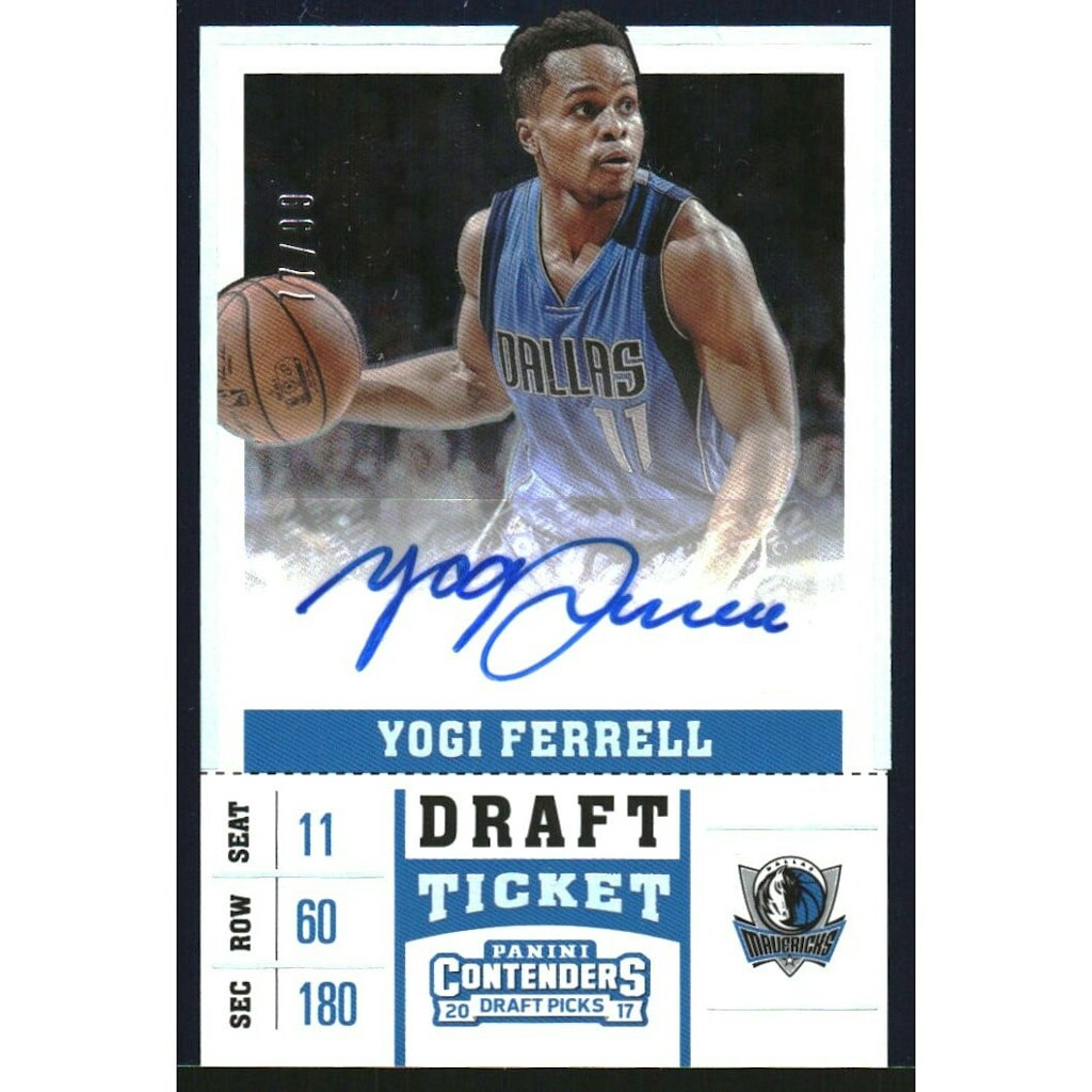 2017-18 Panini Contenders Draft Picks Yogi Ferrell Signed Card: $19.98 2017-18 Panini Contenders Draft Picks Yogi Ferrell Signed Card: $19.98