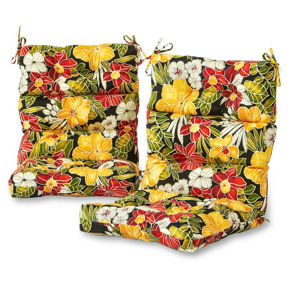 Kensington Garden 24"x22" Floral Outdoor Chair Cushion Set 2-Pack: $129.99
