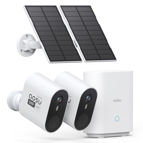 Aosu 3K 5MP Wireless Solar Security Camera 2-Pack: $129.99