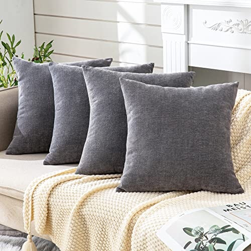 Gawamay 18"x18" Chenille Throw Pillow Covers 4-Pack: $21.75 Gawamay 18"x18" Chenille Throw Pillow Covers 4-Pack: $21.75