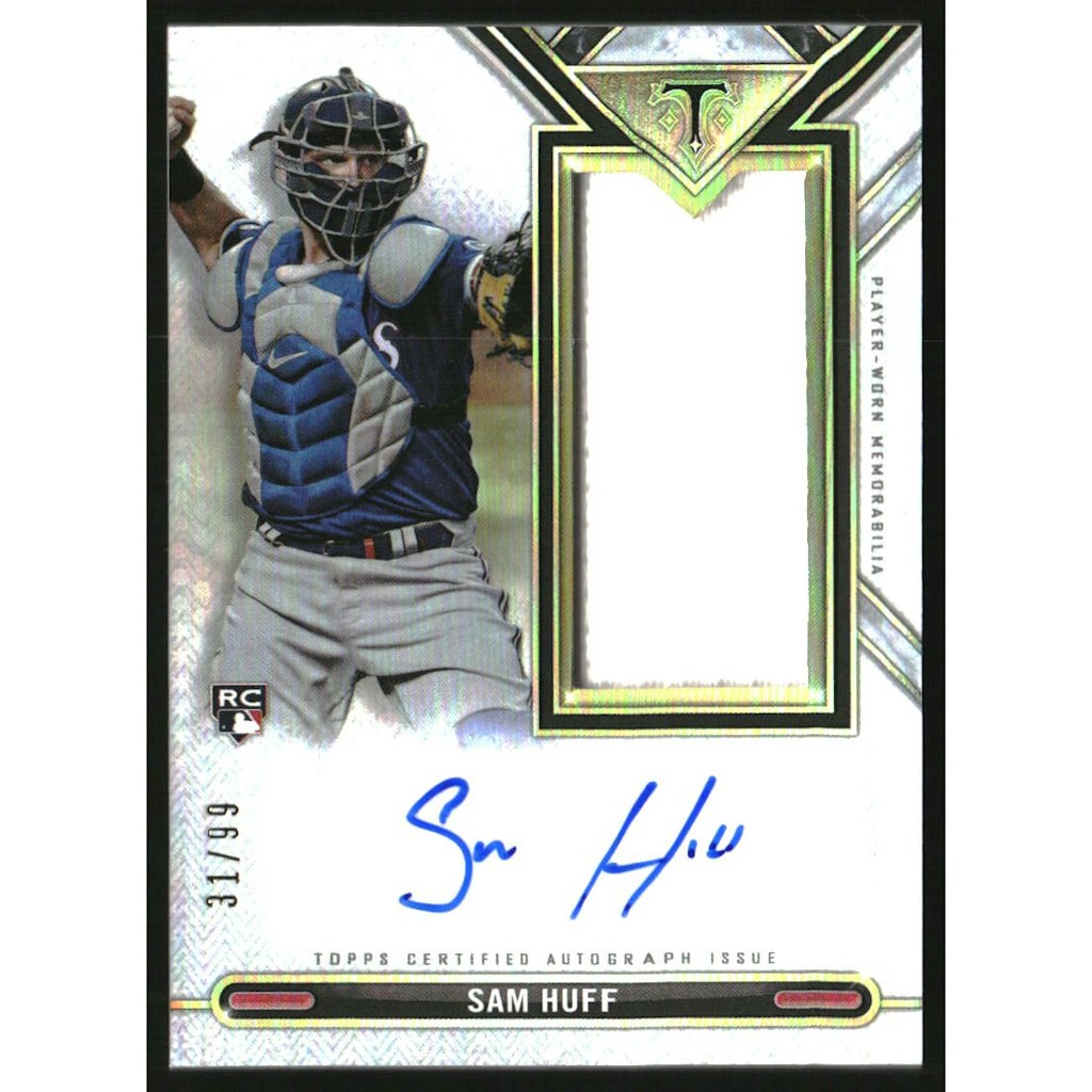 2021 Topps Triple Threads Sam Huff Autographed Jumbo Relic Card: $22.50 2021 Topps Triple Threads Sam Huff Autographed Jumbo Relic Card: $22.50