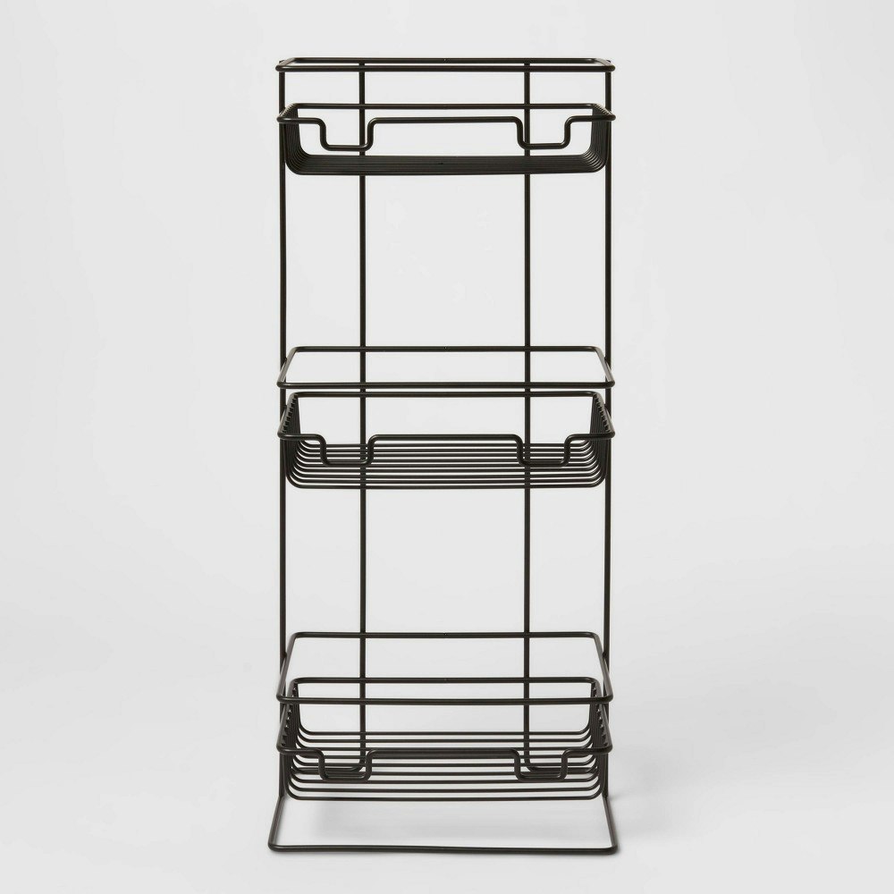 Threshold 3-Tier Round Wire Shower Storage Tower: $30 Threshold 3-Tier Round Wire Shower Storage Tower: $30