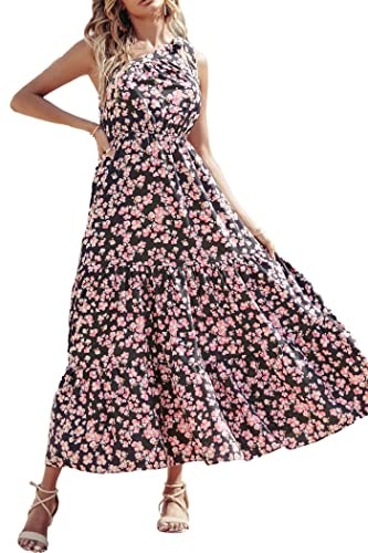 Prettygarden Women's One-Shoulder Boho Floral Maxi Dress: $35.19 Prettygarden Women's One-Shoulder Boho Floral Maxi Dress: $35.19
