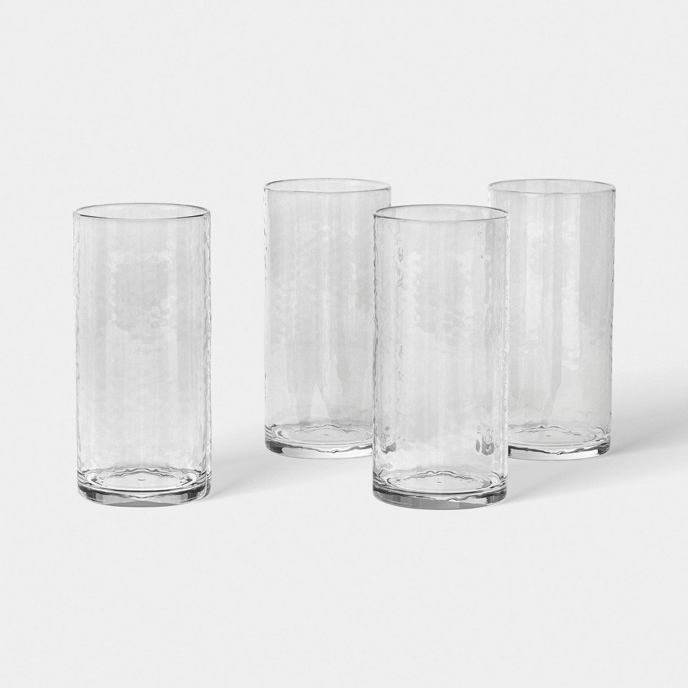 Threshold Hammered Tall Glass 18-oz 4-Pack: $20