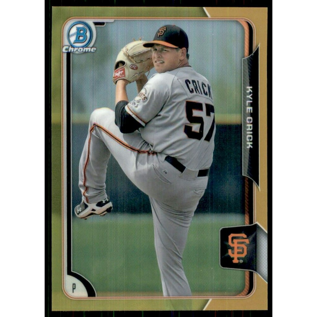 2015 Bowman Chrome Draft Gold Refractor Kyle Crick #90: $10.80 2015 Bowman Chrome Draft Gold Refractor Kyle Crick #90: $10.80