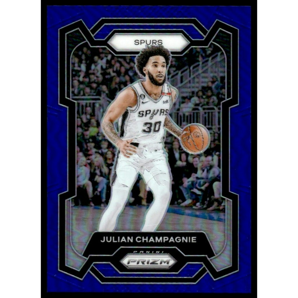 2023-24 Panini Prizm Julian Champagnie Blue Prizm Card: $10.80 2023-24 Panini Prizm Julian Champagnie Blue Prizm Card: $10.80