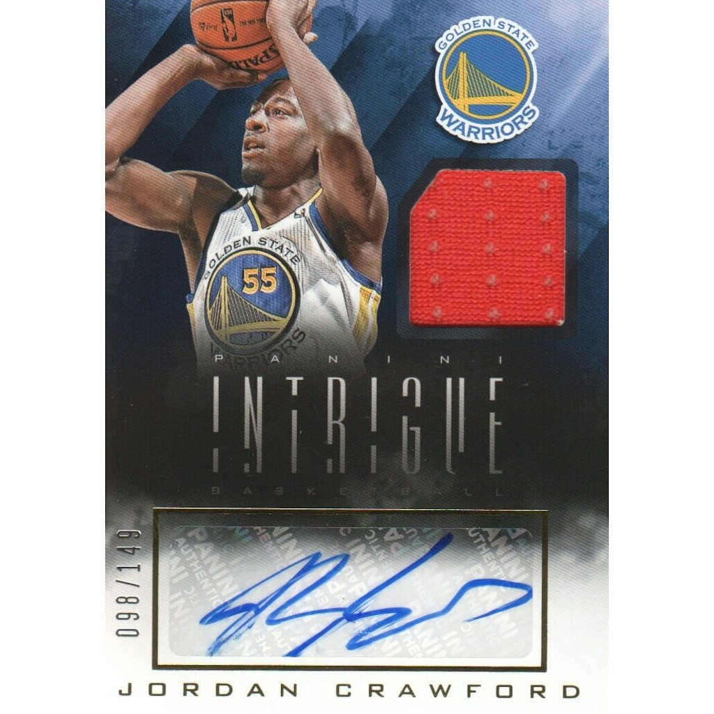 2013-14 Panini Intrigue Jordan Crawford Autograph Jersey Card: $22.50 2013-14 Panini Intrigue Jordan Crawford Autograph Jersey Card: $22.50