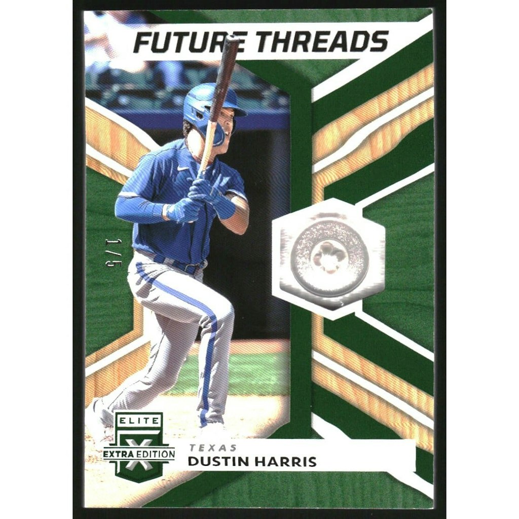 2022 Elite Extra Edition Future Threads Emerald Dustin Harris #23: $30 2022 Elite Extra Edition Future Threads Emerald Dustin Harris #23: $30