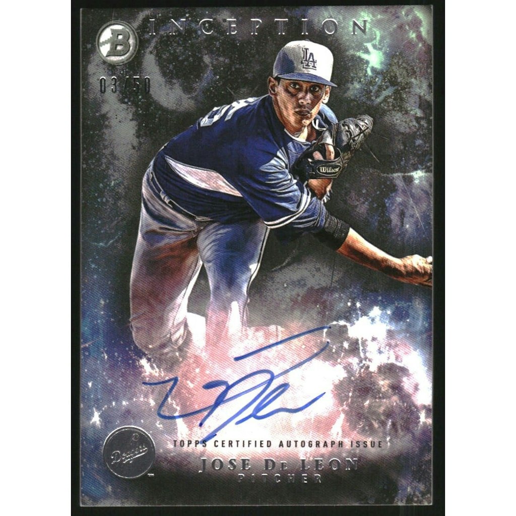 Jose De Leon 2016 Bowman Inception Prospect Autograph Green: $22.50 Jose De Leon 2016 Bowman Inception Prospect Autograph Green: $22.50