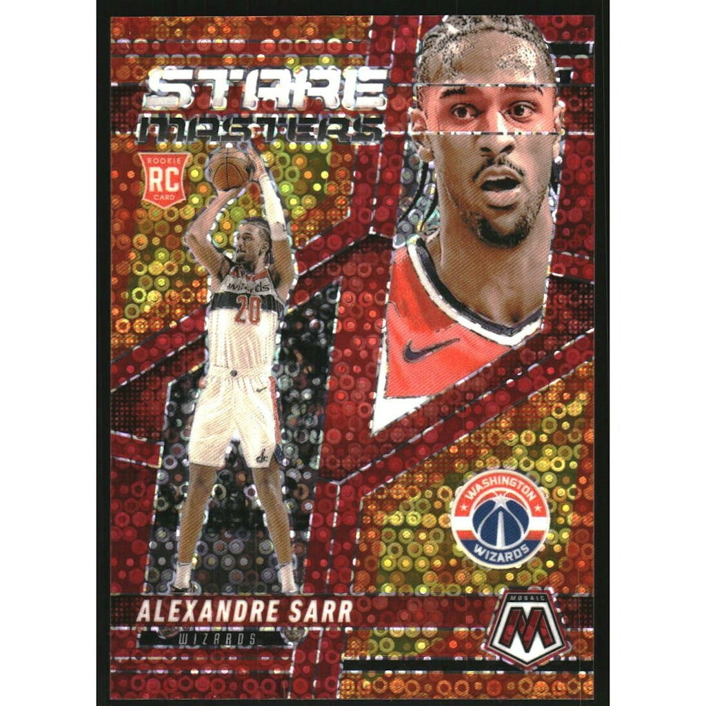 2024-25 Panini Mosaic Alexandre Sarr Stare Masters Fast Break Red Card: $18 2024-25 Panini Mosaic Alexandre Sarr Stare Masters Fast Break Red Card: $18