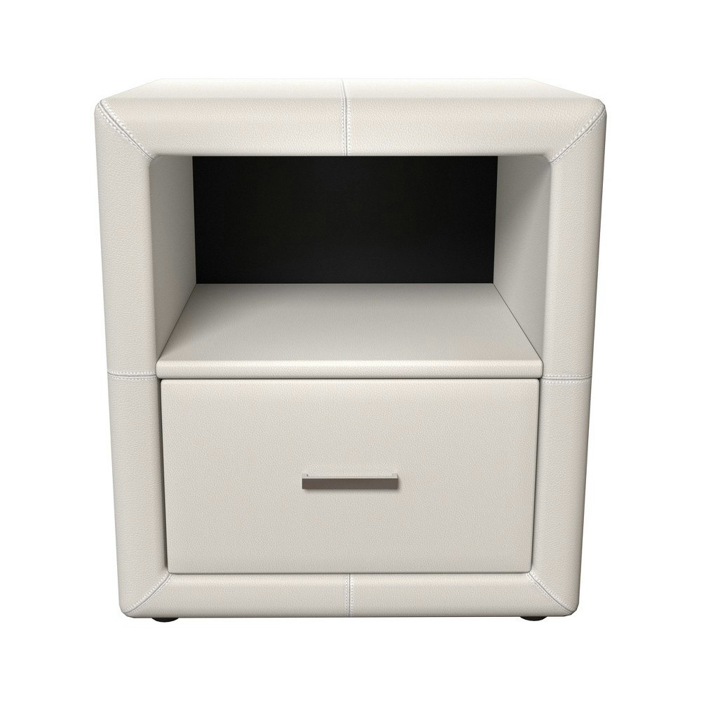 Reunion Faux Leather Upholstered Nightstand: $121.99 Reunion Faux Leather Upholstered Nightstand: $121.99