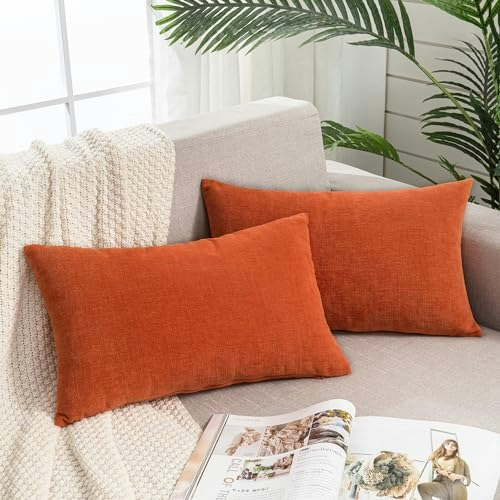Gawamay 12"x20" Chenille Lumbar Throw Pillow Covers 2-Pack: $12.79 Gawamay 12"x20" Chenille Lumbar Throw Pillow Covers 2-Pack: $12.79