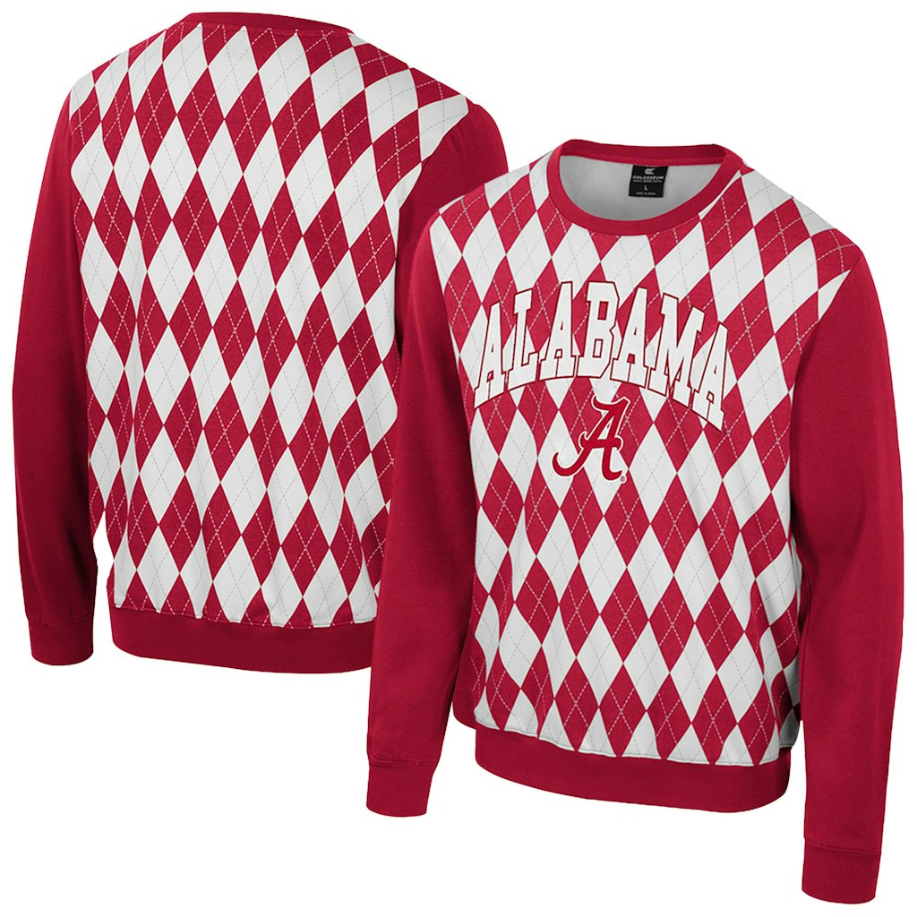 Colosseum Alabama Crimson Tide Argyle Pullover Sweatshirt: $32.99 Colosseum Alabama Crimson Tide Argyle Pullover Sweatshirt: $32.99