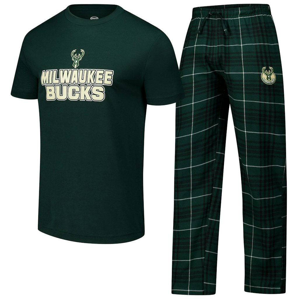 Milwaukee Bucks Vector Top and Flannel Pants Sleep Set: $41.99 Milwaukee Bucks Vector Top and Flannel Pants Sleep Set: $41.99