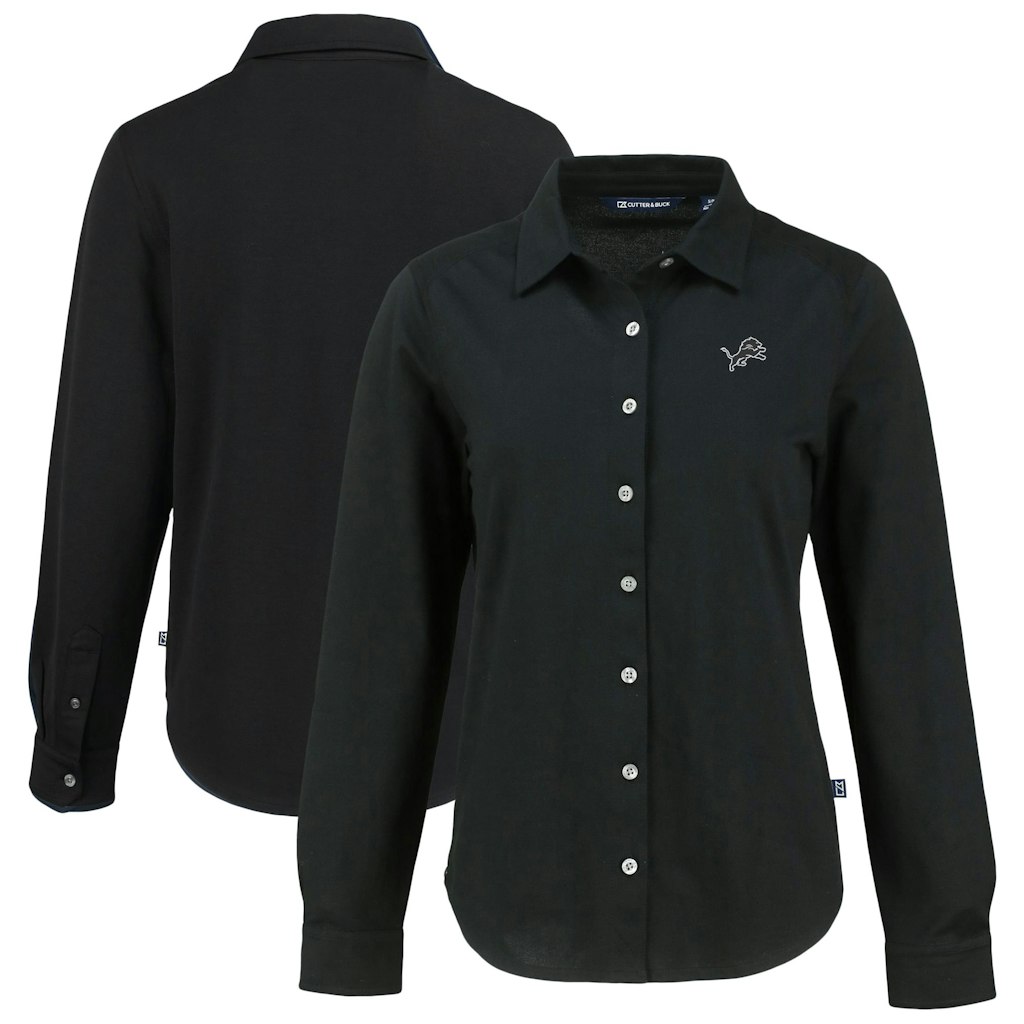Cutter & Buck Detroit Lions Women's Advantage Eco Soft Pique Long Sleeve Button-Up Shirt: $76.99 Cutter & Buck Detroit Lions Women's Advantage Eco Soft Pique Long Sleeve Button-Up Shirt: $76.99