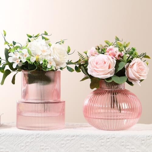 Yanwe1 Ribbed Glass Vase 2-Pack: $33.95 Yanwe1 Ribbed Glass Vase 2-Pack: $33.95