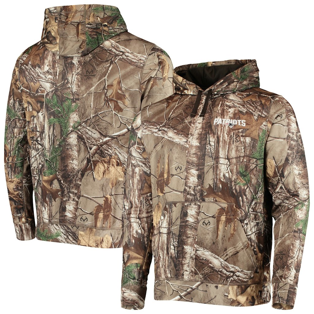 Dunbrooke New England Patriots Realtree Camo Tech Fleece Pullover Hoodie: $45.49 Dunbrooke New England Patriots Realtree Camo Tech Fleece Pullover Hoodie: $45.49