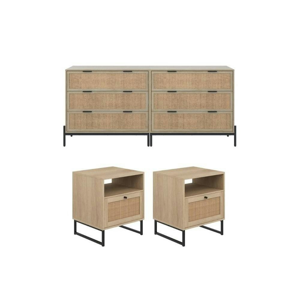 Nathan James Andrew and Mina Rattan Bedroom Set: $959.99 Nathan James Andrew and Mina Rattan Bedroom Set: $959.99